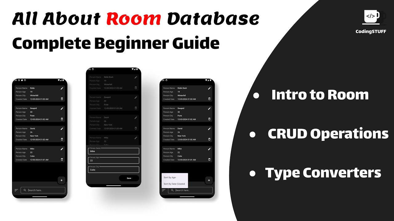 The Complete Beginner Guide for Room in Android 2024 | Local Database Tutorial for Android - Part 1