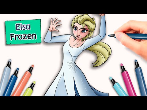 Transforming Elsa Simple Drawing Into Something Lovely ❄️