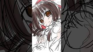【東方】肉まんくれる霊夢を描く【イラストメイキング75】