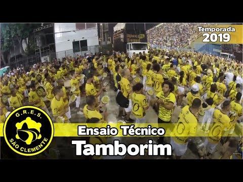 São Clemente 2019 - Bateria no ensaio técnico (Tamborim) - Apoteose ao vivo - #ET19