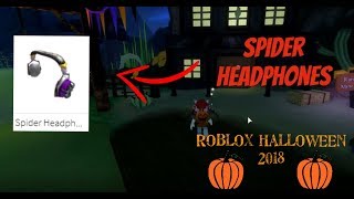 Event How To Get The Spider Headphones Roblox Halloween 2018 - 