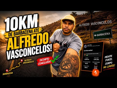 EU FUI CORRENDO ATÉ OUTRA CIDADE! | 10KM DE BARBACENA A ALFREDO VASCONCELOS