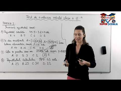 Clasa a VI-a -Test evaluare inițială - Model 2