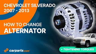 How to replace the Alternator 2007 - 2013 4.8 Chevrolet Silverado ⚡