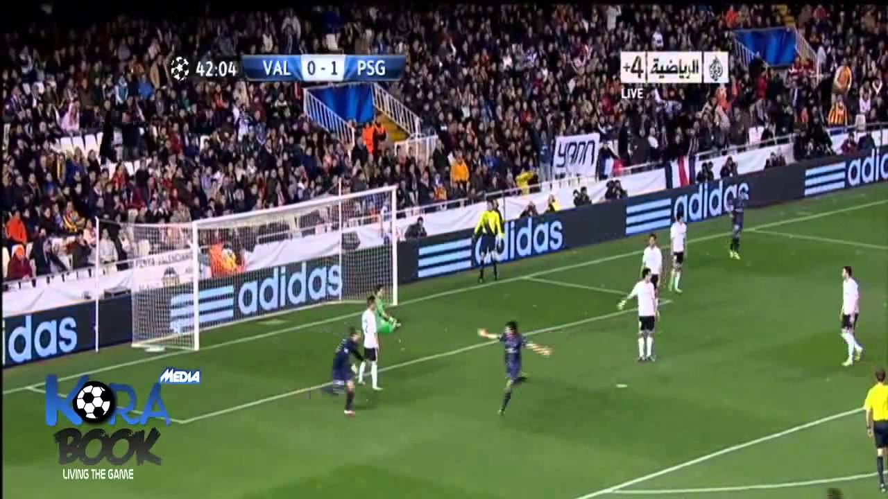 Valencia 1-2 PSG all goals Full HD- UCL 12/02/2013