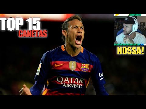 NEYMAR REAGINDO A SUAS PROPRIAS CANETAS! #neymar