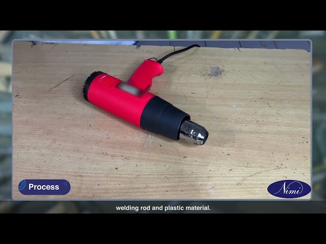 Repaired plastic broken parts or pipe by plastic welding machine