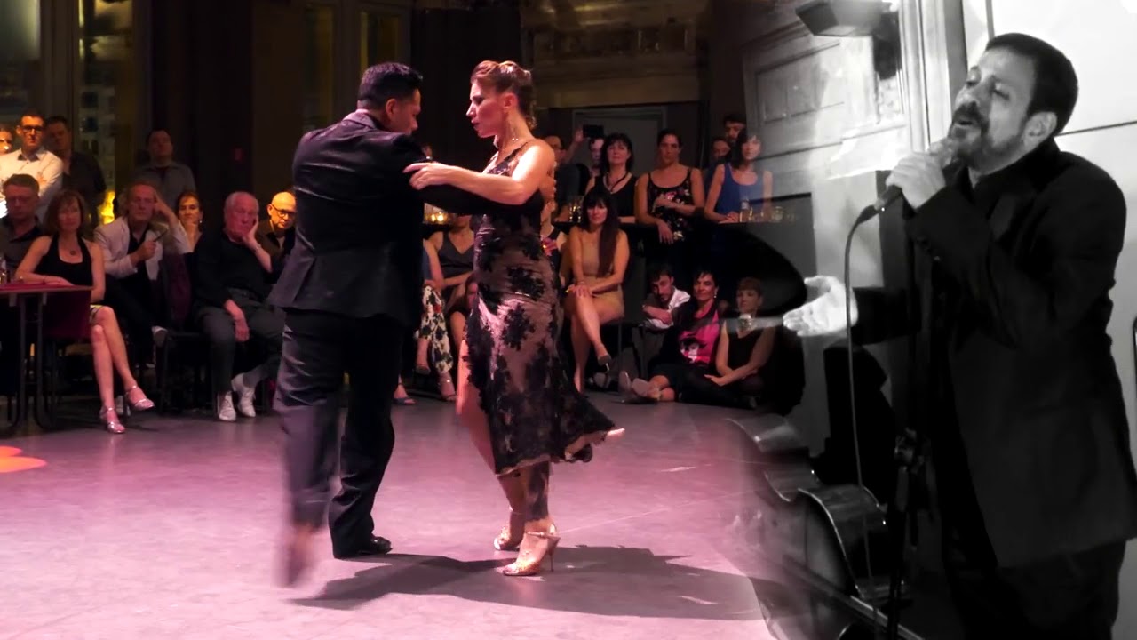 Sebastian Arce and Mariana Montes with Guillermo Fernández,  Antwerpen Tango Fesitval 2018