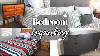 GUEST BEDROOM & SON'S ROOM UNPACKING DECOR // CLEANING MOM