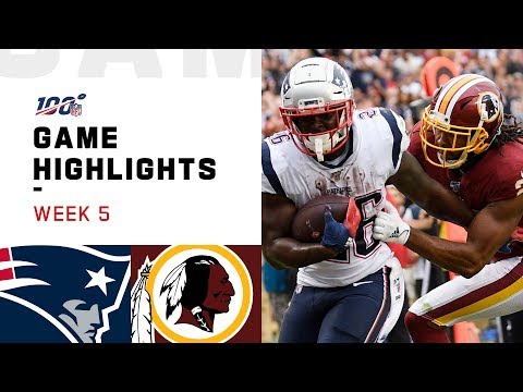 Patriots vs. Redskins Week 5 Highlights | NFL 2019