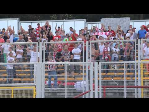 Doping ŻKS Ostrovia podczas meczu w Rybniku- Jedziemy na Łotwę!