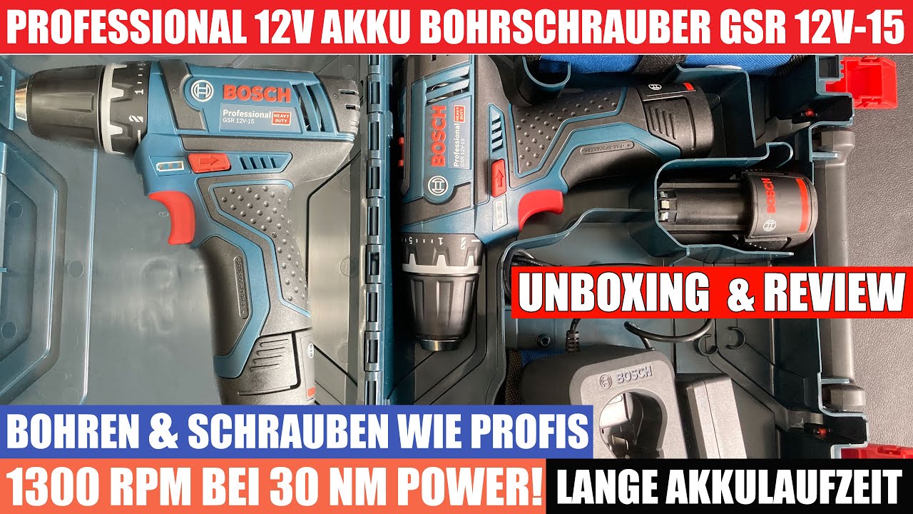 Video: Bosch 12V System und GSR 12V-15 im Test