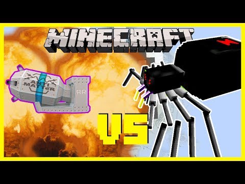Minecraft - NUKE VS BLACK WIDOW SPIDER, HYDRA AND MORE FROM THE MYTHICAL CREATURES MOD!!