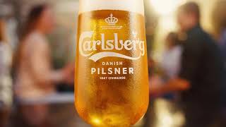 Carlsberg probablemente la mejor cerveza del mundo. anuncio