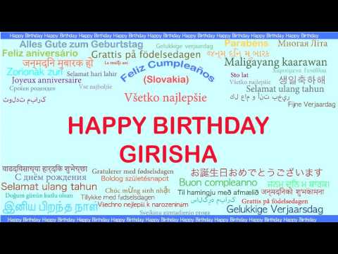 Girisha   Languages Idiomas - Happy Birthday