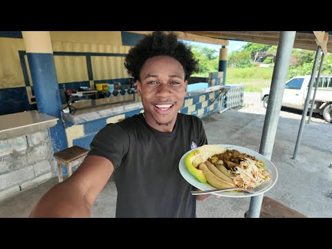 EPIC BANANA & GOAT MEAT BOSS!! Must Eat Street Food in St Thomas Jamaica!!