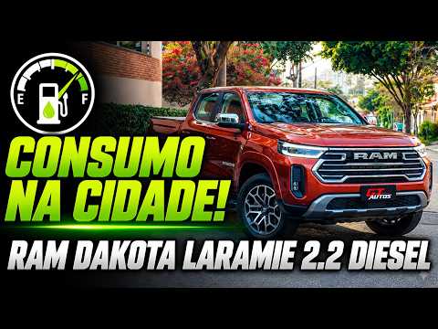 RAM Dakota Laramie 2.2 Diesel é a picape mais econômica do segmento? Teste de consumo na cidade!