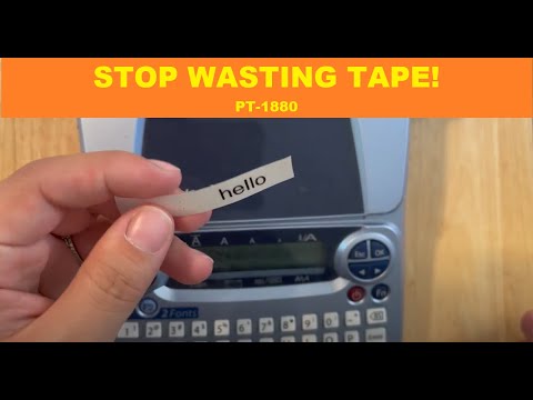 Set Margins and stop wasting tape with your Brother PT1880 P-touch label printer.
