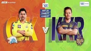 Watch CSK Vs KKR LIVE on Hotstar