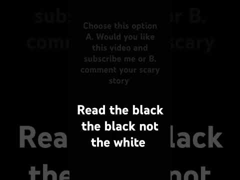 Read the black the black not the white