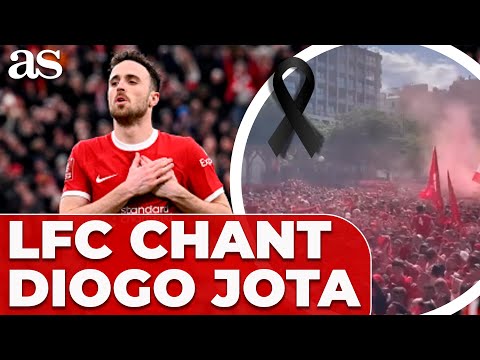 LIVERPOOL FANS SING EMOTIONAL CHANT for DIOGO JOTA | DIES in a FATAL CRASH