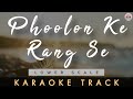 PHOOLON KE RANG SE KARAOKE Lower Scale Kishore Kumar Dev Anand S D Burman