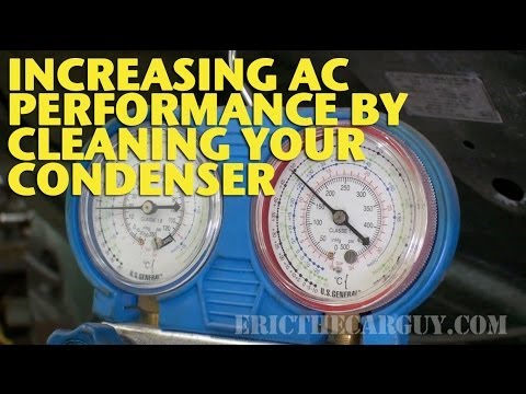 Increasing AC Performance by Cleaning Your Condenser -EricTheCarGuy