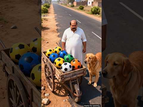 Dog steals football for his beloved puppy 😭 #ai #dog #save