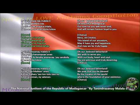 Madagascar National Anthem with music, vocal and lyrics Malagasy w/English Translation