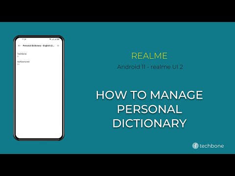 How to Manage Personal Dictionary - realme [Android 11 - realme UI 2]