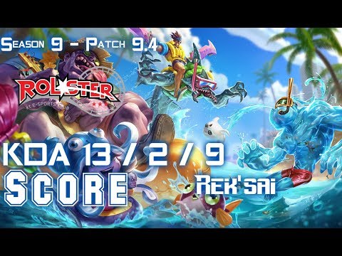 KT Score REK'SAI vs KARTHUS Jungle - Patch 9.4 KR Ranked