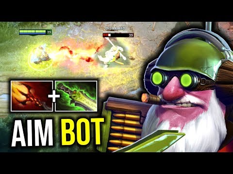 AIM BOT CONFIRMED..!! Easiest Kill Ever Dagon + Ethereal Sniper by Topson 7.21c | Dota 2