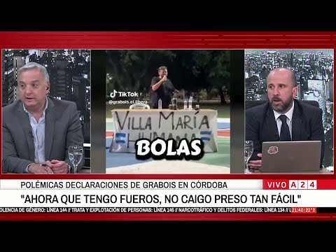 📢 GRABOIS POLÉMICO: "AHORA QUE TENGO FUEROS, NO CAIGO PRESO TAN FÁCIL"