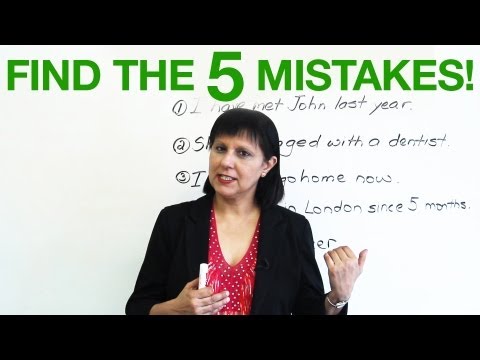 英文文法 找出錯誤！ Basic English Grammar - Find the 5 mistakes!