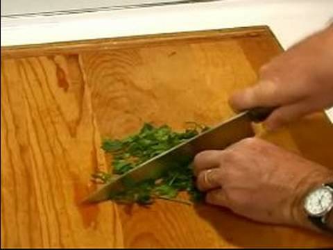 How to Make Chili : How to Chop Cilantro for Chili