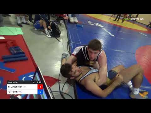 2018 Marine Corps US Open/UWW Junior Greco Roman 87 Quarters - Nicholas Casperson (LOG) Vs. Chad P