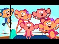 Five Little Monkeys Jumping On The Bed Nursery Rhymes Fun Rhymes By Captain Discovery