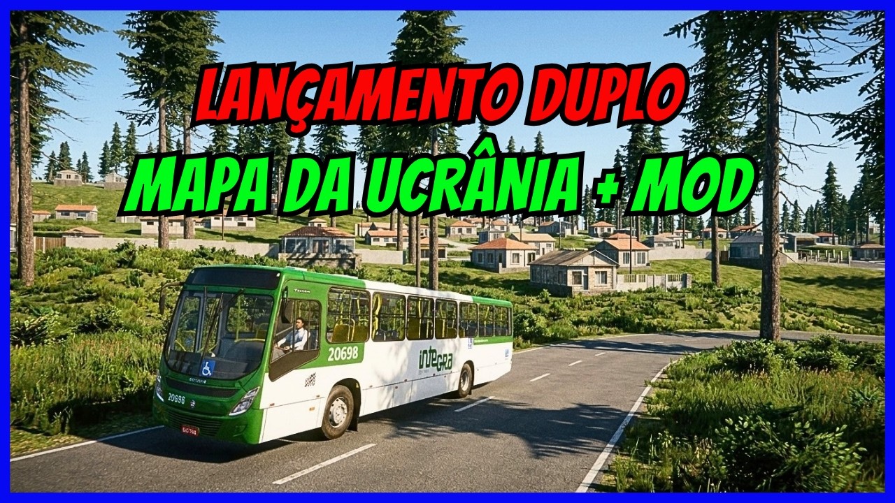 🔴Gameplay Novo Mod Mapa Rural Poltava Sul Ukraine Dirt da Ucrânia | Proton Bus Simulator | PBSU