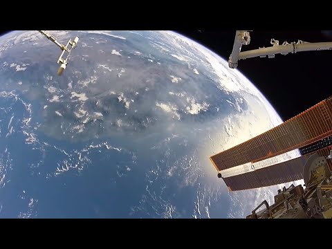 View of Earth during a Space Walk Outside the ISS