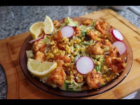 RICA ENSALADS DE ELOTE Y CAMARONES !! - Te Encantara :) -