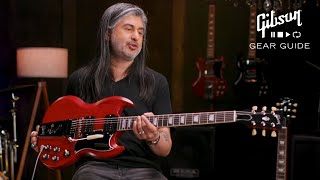 Video thumbnail for Gibson SG Standard 61 Faded Maestro Vibrola Demo -  Open Coil Pickups with EXTRA BITE! by Gibson Gear Guide