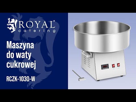 Video - Maszyna do waty cukrowej - 52 cm - stal nierdzewna - amortyzacja drgań