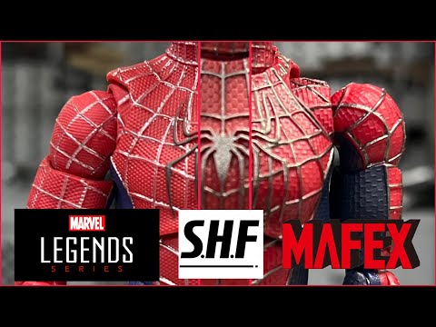COMPARISON: Mafex VS SHF VS Marvel Legends Friendly Neighborhood Spider-Man