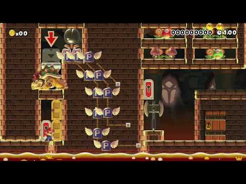 [ネタ]クッパ、ズレてきたブラパにやられる♪ by メロディアイ3 - Super Mario Maker - No Commentary 1bs 1bt