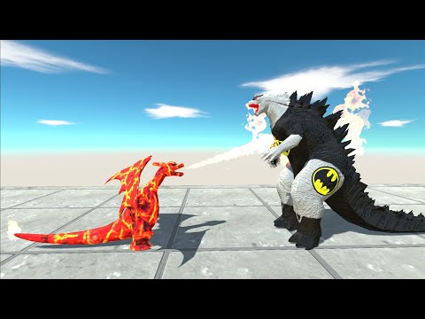 New Great War Charizard Lava Vs Team Batman Godzilla 2014 Death run -Animal Revolt Battle Simulator