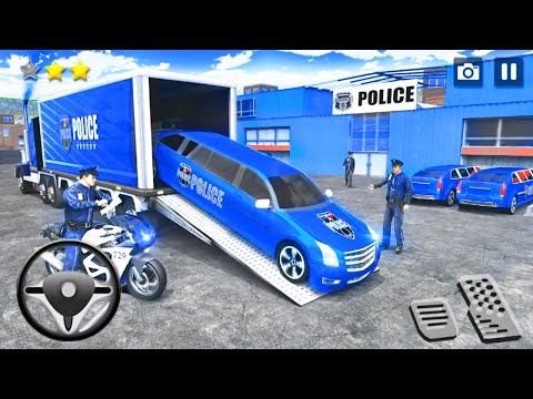 Police Limo Car Transport Truck - Army Limo Car Cargo Airplane Transport - Android Gameplay