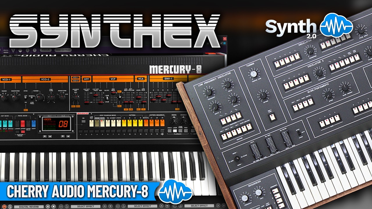 DRS062 - Synthex - Cherry Audio Mercury 8 ( 24 presets ) - Video Preview 1