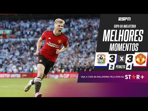 Gols e lances de Coventry x Manchester United