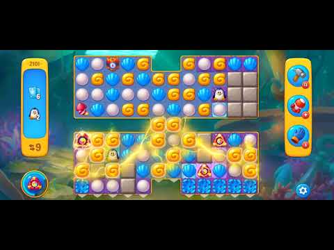 Fishdom Easy Level 2101 (with full seashell [Super Lightning]) @choraelmin