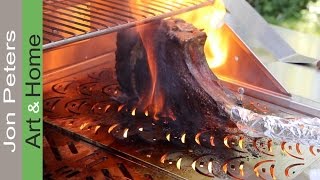 Dry Rubbed Tomahawk Steak with Compound Butter